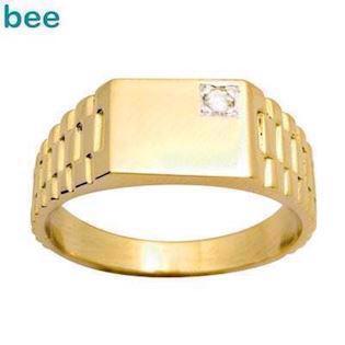 Bee Jewelry Men´s Diamond Ring - "Rolex Look" 9 kt guld fingerring blank, model 24637